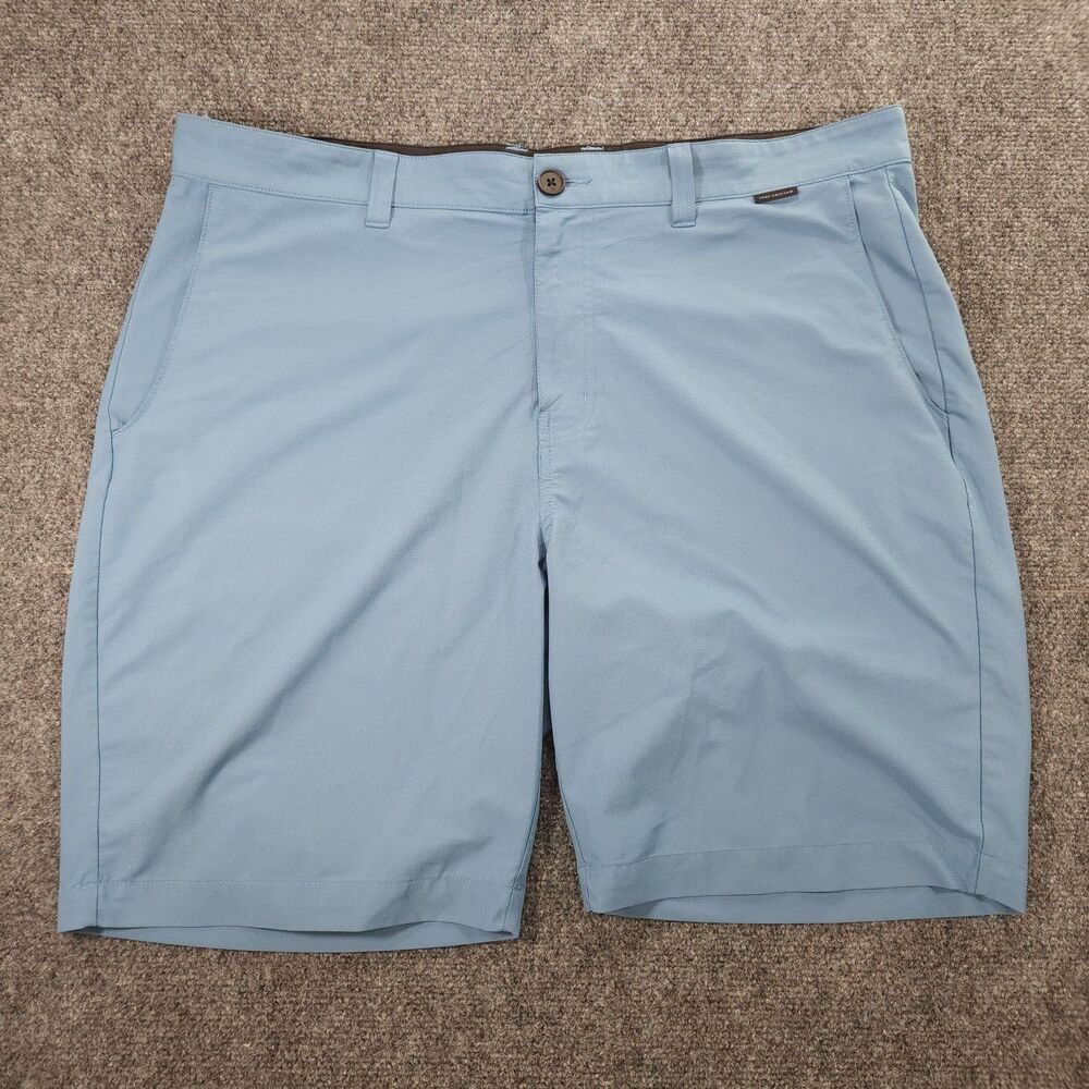 TravisMathew Men's Golf Shorts Steel Blue Size 38 Polyester Elastane Stretch